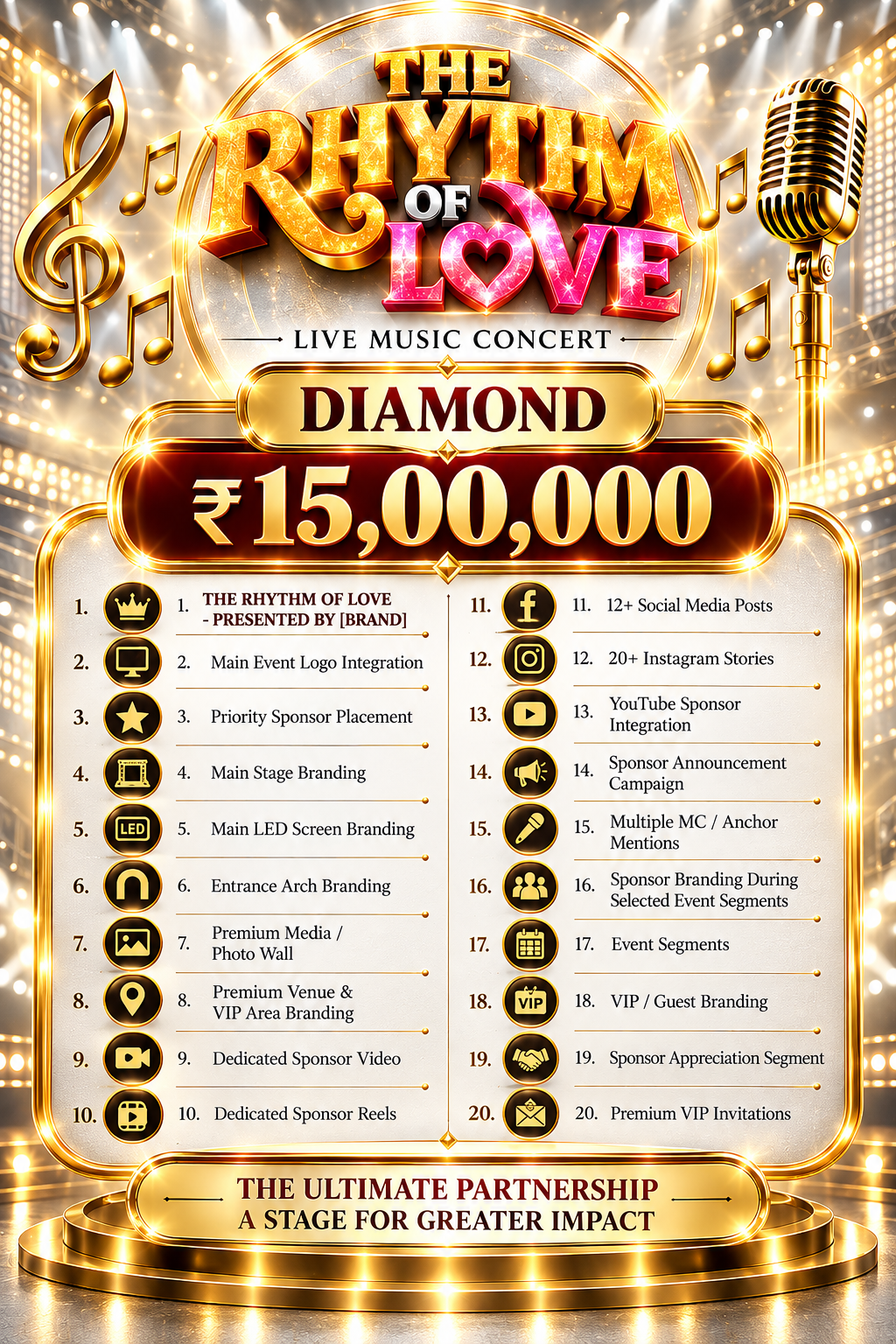 Platinum Sponsorship Package - Rs 8,00,000